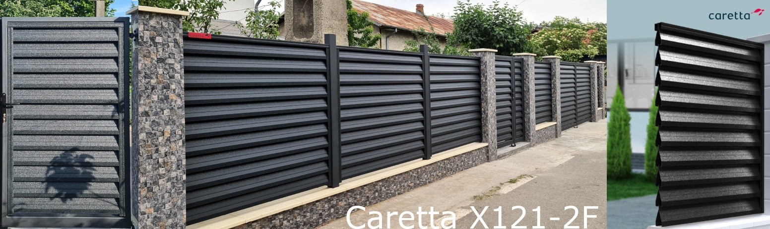 Gard tip jaluzea simetric cu montaj ClickFix